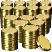 Pojemniki kuchenne - Metalowe wieczka do słoików Virbo 200 szt. 82mm złote - miniaturka - grafika 1