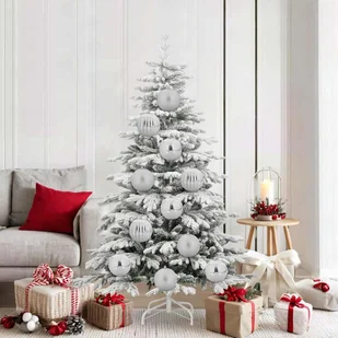 vidaXL Zestaw Bombek Choinkowych 9 pcs Srebrny - Bombki - miniaturka - grafika 1