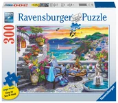 Puzzle - Ravensburger Puzzle 2D Duży Format Zachód słońca nad Santorini 300 elementów GXP-811840 - miniaturka - grafika 1