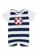 Pajacyki dla niemowląt - Chłopięcy pajacyk w biało-granatowe pasy, little sailor boy, Kanz - miniaturka - grafika 1