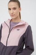 Kurtki i kamizelki sportowe damskie - 4F kurtka outdoorowa kolor różowy - miniaturka - grafika 1