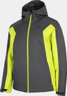 Kurtki narciarskie - Kurtka narciarska męska 4f H4Z22-KUMN002 Szara r. M - miniaturka - grafika 1