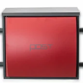 Skrzynki na listy - Skrzynka Wolnostojąca czerwona nowoczesna na stojaku otwierana POST - miniaturka - grafika 1