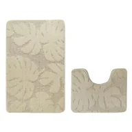 Dywaniki łazienkowe - 2cz Dywaniki łazienkowe antypoślizgowe CLASSIC Wz.03 ecru - miniaturka - grafika 1