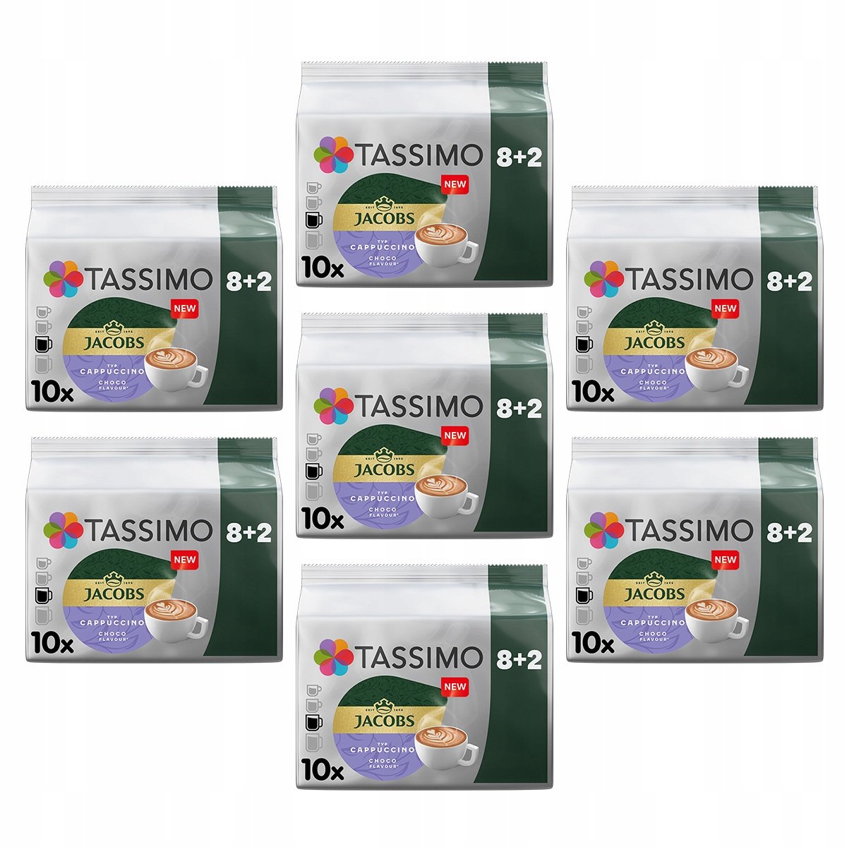 Kapsułki Tassimo Cappuccino Choco 7x 10 kapsułek [70 kaw] 6+1 Gratis!