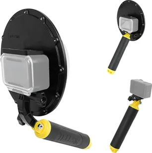 ELESIN Dome Port 30 m/98.4ft Wodoszczelna ochrona kamery sportowej do nurkowania pod wodą z pływającym uchwytem i paskiem na rękę do DJI Osmo Action 3/4 - Akcesoria do kamer sportowych - miniaturka - grafika 1