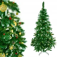 Choinki - CHOINKA SZTUCZNA JAK ŻYWA DRZEWKO BOŻONARODZENIOWE JODŁA STOJAK 160 +OZDOBY - miniaturka - grafika 1