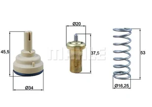 Termostat, płyn chłodzący Mahle TX 181 95D - Termostaty - miniaturka - grafika 1