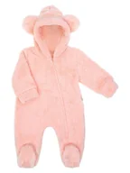 Pajacyki dla niemowląt - Niemowlęcy pajac z uszkami łososiowy Nicol,r.74 - miniaturka - grafika 1