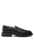 Półbuty męskie - Tommy Hilfiger Loafersy Comfort Lwt Lth Loafer FM0FM05089 Czarny - miniaturka - grafika 1