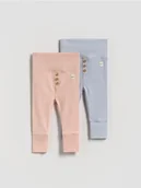 Komplety dla niemowląt - Reserved - Bawełniane legginsy z naszywką - brudny róż - miniaturka - grafika 1