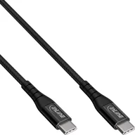Kable USB - Kabel USB InLine InLine® USB 2.0 cable, USB-C male/male 100W quick charger cable, textile black, 2m - miniaturka - grafika 1