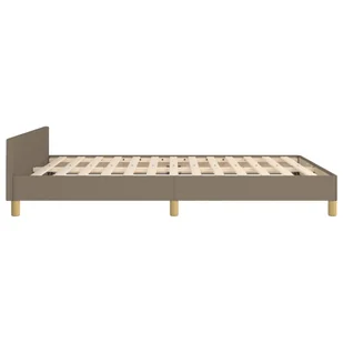 Lumarko Rama łóżka z zagłówkiem, taupe, 140x200 cm, obita tkaniną - Łóżka - miniaturka - grafika 7