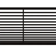 Ogrodzenia - Polbram Brama przesuwna Bali II 5x1,5 m prawa czarna automat - miniaturka - grafika 1