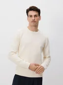 Swetry męskie - Reserved - Sweter z bawełną - złamana biel - miniaturka - grafika 1