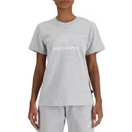 Koszulki sportowe damskie - Koszulka New Balance WT41816AG - szara - miniaturka - grafika 1