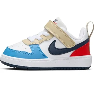 Nike Court Borough Low Recraft Buty dla niemowląt i małych dzieci, białe/Thunder Blue-Lt Crimson, 23,5 EU, White Thunder Blue Lt Crimson, 23.5 EU - Buty dla dziewczynek - miniaturka - grafika 1