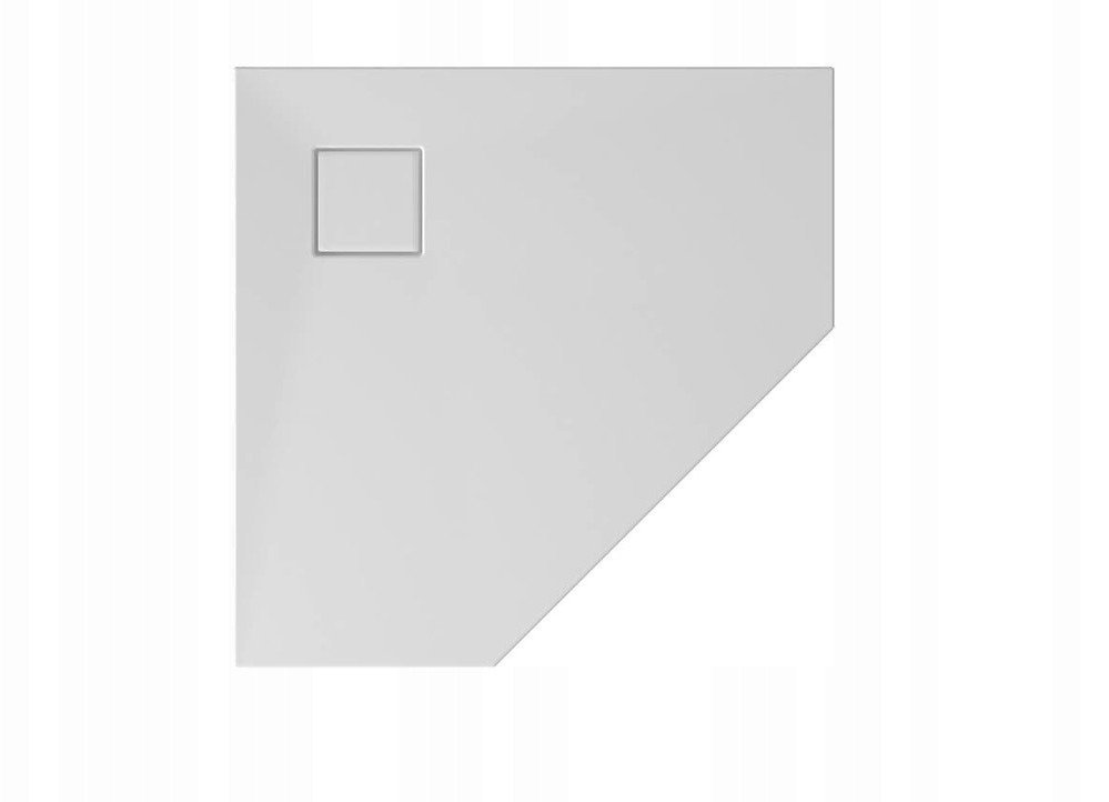 Cersanit brodziki pięciokątne SET B544: Brodzik pięciokątny TAKO SLIM 80x4 + Syfon S601-130