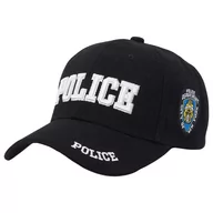 Czapki męskie - Czapka z daszkiem POLICE czarna męska dżokejka - miniaturka - grafika 1