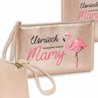 Kosmetyczki, organizery i kuferki - KOSMETYCZKA ROSE GOLD Organizer Prezent Na Dzień Matki UŚMIECH MAMY Wzory - miniaturka - grafika 1