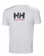 Koszulki sportowe męskie - Męski t-shirt z nadrukiem Helly Hansen HH Logo T-Shirt - biały - HELLY HANSEN - miniaturka - grafika 1