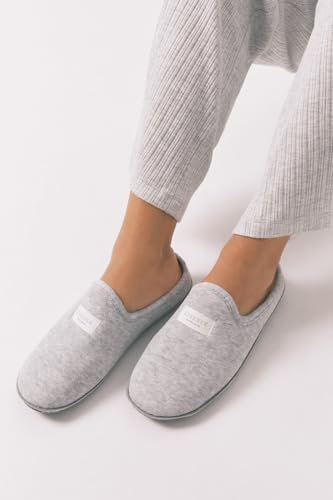 Women'secret Kapcie prysznicowe Kolekcja Everyday Essentials Slippers, akcesoria damskie, ciemnoszary, rozmiar S
