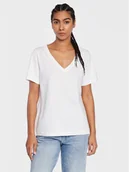 Koszulki i topy damskie - Calvin Klein T-Shirt Smooth K20K205338 Biały Regular Fit - miniaturka - grafika 1