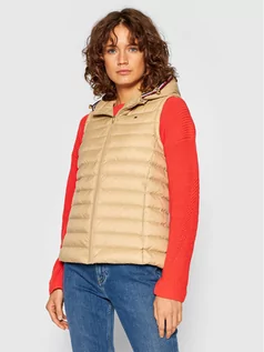 Kamizelki damskie - Tommy Hilfiger Kamizelka Th Ess Lw Down Vest WW0WW30841 Beżowy Regular Fit - grafika 1