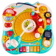 Zabawki interaktywne dla dzieci - Stolik Edukacyjny Interaktywny Panel Muzyczny Pianinko 2w1 dla Dzieci - miniaturka - grafika 1