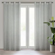 Zasłony - Zasłona gotowa na przelotkach KENDAL 250 x 140 cm srebrny - miniaturka - grafika 1