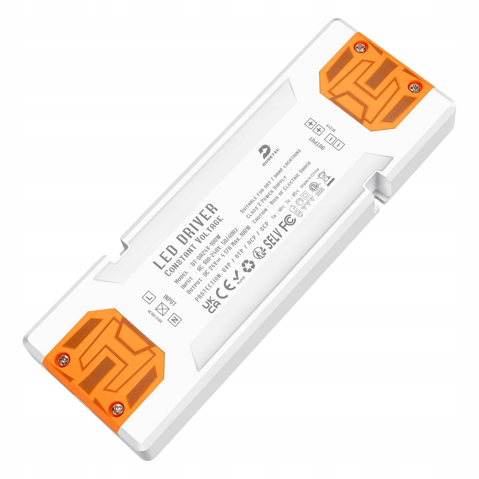 FORMAT Dusktec Sterownik Led 24V 100W 4.2A, 240 do 24 V transor DC