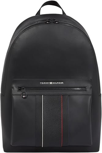 Tommy Hilfiger Męski plecak TH Foundation AM0AM13069, czarny (czarny), OS, czarny (czarny), rozmiar uniwersalny