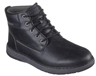 Botki męskie - Skechers Buty Męskie Trzewiki Garlan Deno czarne skóra ekologiczna 44 EU - miniaturka - grafika 1