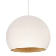 Lampy sufitowe - Wisząca lampa Margo 41120 kopuła do kuchni zwis beżowa złota - miniaturka - grafika 1