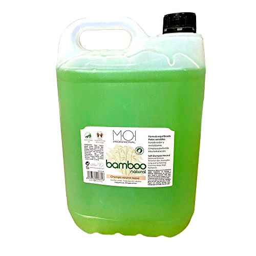 Moi Profesional Profesjonalny neutralny miękki szampon Bamboo naturalny bez parabenów, częste stosowanie 5000 ml (karafka) Moi Haircare 1 sztuka 5090 g