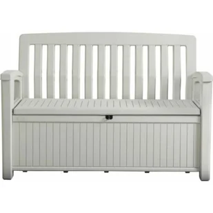 Keter Ławka ogrodowa z pojemnikiem Patio Storage Bench, biała, 138,6x63,5x88 cm - Ławki ogrodowe - miniaturka - grafika 1