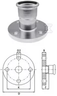 Łączniki, trójniki, kształtki - Kołnierz - KAN-therm Inox - 108mm - miniaturka - grafika 1