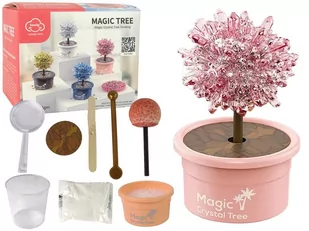 Magiczne Drzewko Hodowla Kryształów Doświadczenia Różowe Import LEANToys - Kolorowanki, wyklejanki - miniaturka - grafika 1