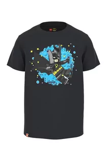 Koszulki dla dziewczynek - Lego Wear t-shirt bawełniany dziecięcy kolor czarny z nadrukiem - grafika 1