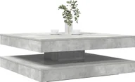 Ławy i stoliki kawowe - vidaXL vidaXL Stolik kawowy obrotowy 360 stopni Betonowy szary 90x90x34,5 cm - miniaturka - grafika 1