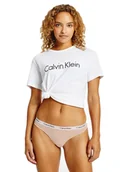 Majtki damskie - Calvin Klein Majtki Stringi Damskie Thong Kremowy 0000D1617E Wan Xs - miniaturka - grafika 1