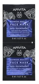 Maseczki ochronne i antywirusowe - Apivita Apivita Express Beauty Lawenda Morska - nawilżająco-ochronna maseczka do twarzy 2x8ml - miniaturka - grafika 1