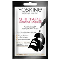 Maseczki do twarzy - Yoskine Geisha Mask maska na czarnej tkaninie shitake Maseczka do twarzy - miniaturka - grafika 1