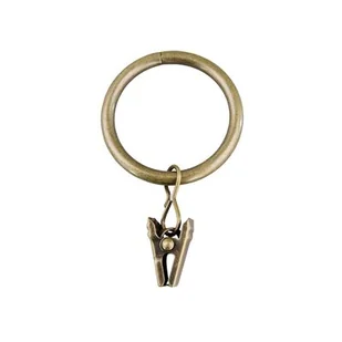 Kółka z żabką mosiądz antyczny 25 mm 10 sztuk Bojanek - Akcesoria do wystroju okien - miniaturka - grafika 1