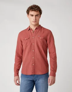 Koszula Męska Wrangler Ls 2Pkt Flap Shirt Barn Red W5A5Loxer-Xl - Koszule męskie - miniaturka - grafika 1