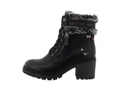 Botki damskie - Mustang Damskie sztyblety 15M0122001, czarne, 42 EU, czarny, 42 EU - miniaturka - grafika 1