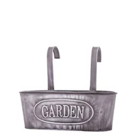 Donice - Osłonka donica doniczka metalowa srebrna wisząca 26x31 166543 - miniaturka - grafika 1