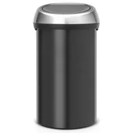 Kosze na śmieci - Brabantia Kosz na śmieci Touch Bin 60L Czarny pokrywa FPP 402548 - miniaturka - grafika 1