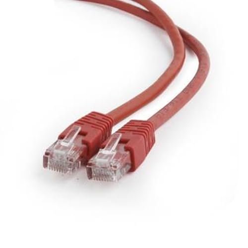 VoltShine Kabel sieciowy UTP CAT.5E AWG24, 2,0m, czerwony - idealny do podłączania urządzeń w sieciach danych i transmisji informacji.