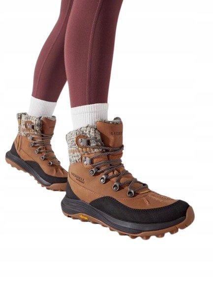 MERRELL DAMSKIE ŚNIEGOWCE ZE SKÓRĄ BRĄZOWE 42 16DA